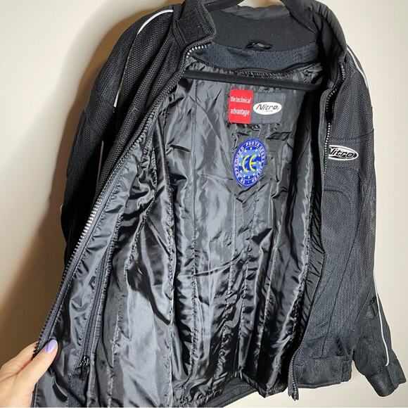 NITRO RACING Men's black padded dura guard motorcycle jacket size small - Picture 5 of 11